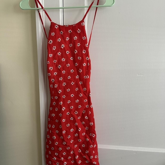 Zara Red Floral Dress - Picture 1 of 2